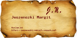 Jeszenszki Margit névjegykártya