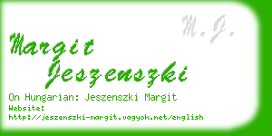 margit jeszenszki business card